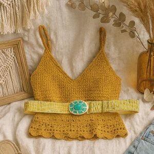 Vintage Italian Croc-Embossed Leather Belt with Turquoise Mosaic Buckle 41.5” L